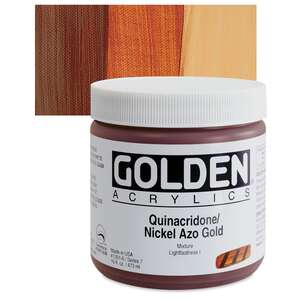 Golden Heavy Body Akrilik Boya 473 Ml Seri 7 Quinacridone Nickel Azo Gold - 1