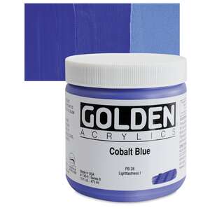 Golden Heavy Body Akrilik Boya 473 Ml Seri 8 Cobalt Blue - 1