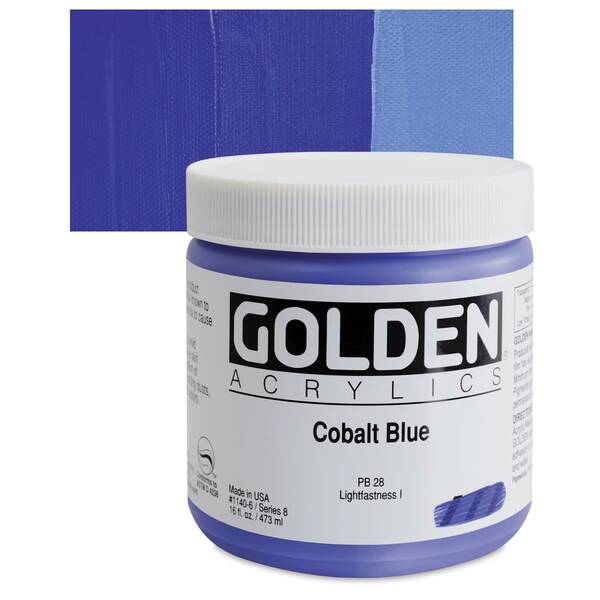 Golden Heavy Body Akrilik Boya 473 Ml Seri 8 Cobalt Blue