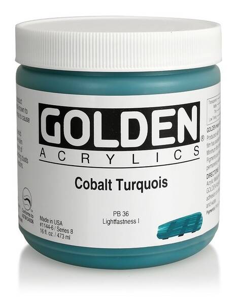 Golden Heavy Body Akrilik Boya 473 Ml Seri 8 Cobalt Turquois