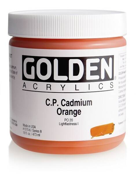 Golden Heavy Body Akrilik Boya 473 Ml Seri 8 C.P. Cadmium Orange - 3