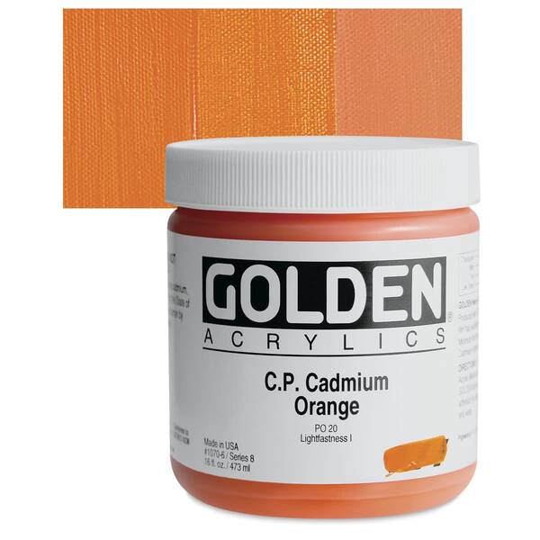 Golden Heavy Body Akrilik Boya 473 Ml Seri 8 C.P. Cadmium Orange
