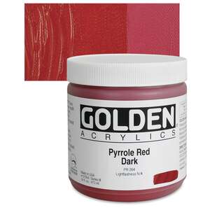 Golden Heavy Body Akrilik Boya 473 Ml Seri 8 Pyrrole Red Dark - 1