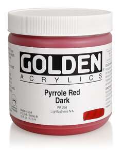 Golden Heavy Body Akrilik Boya 473 Ml Seri 8 Pyrrole Red Dark - 3