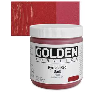 Golden - Golden Heavy Body Akrilik Boya 473 Ml Seri 8 Pyrrole Red Dark