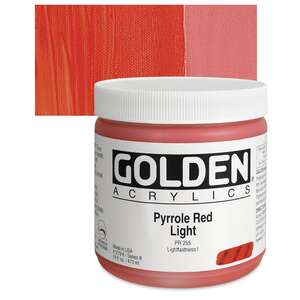 Golden Heavy Body Akrilik Boya 473 Ml Seri 8 Pyrrole Red Light - 1