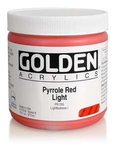 Golden Heavy Body Akrilik Boya 473 Ml Seri 8 Pyrrole Red Light - 3