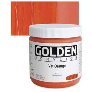 Golden Heavy Body Akrilik Boya 473 Ml Seri 8 Vat Orange - 1