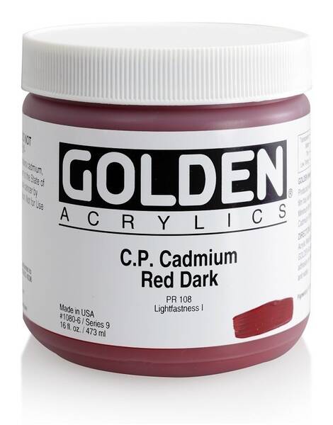 Golden Heavy Body Akrilik Boya 473 Ml Seri 9 C.P. Cadmium Red Dark - 3