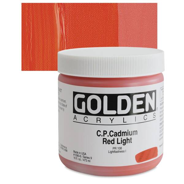 Golden Heavy Body Akrilik Boya 473 Ml Seri 9 C.P. Cadmium Red Light