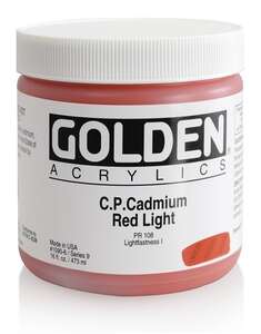 Golden Heavy Body Akrilik Boya 473 Ml Seri 9 C.P. Cadmium Red Light - Thumbnail