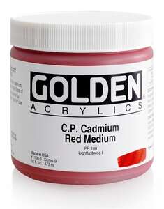 Golden Heavy Body Akrilik Boya 473 Ml Seri 9 C.P Cadmium Red Medium - Thumbnail