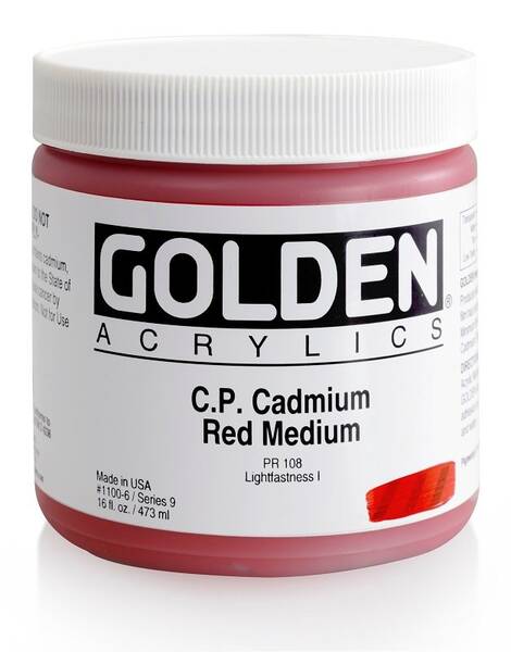 Golden Heavy Body Akrilik Boya 473 Ml Seri 9 C.P Cadmium Red Medium