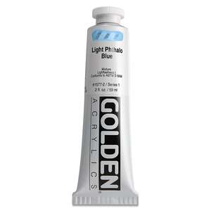 Golden Heavy Body Akrilik Boya 59 Ml Seri 1 Light Phthalo Blue - 3