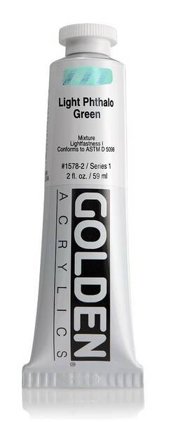 Golden Heavy Body Akrilik Boya 59 Ml Seri 1 Light Phthalo Green - 3