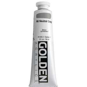 Golden Heavy Body Akrilik Boya 59 Ml Seri 1 N6 Neutral Gray - 3