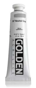 Golden Heavy Body Akrilik Boya 59 Ml Seri 1 N7 Neutral Gray - 3