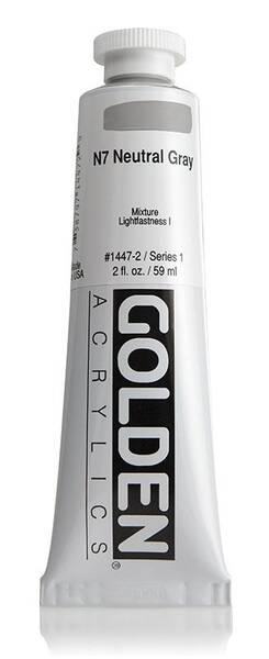 Golden Heavy Body Akrilik Boya 59 Ml Seri 1 N7 Neutral Gray - 3