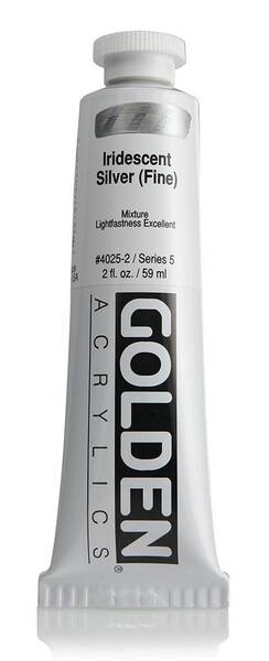 Golden Heavy Body Akrilik Boya 59 Ml Seri 5 Iridescent Silver Fine - 3