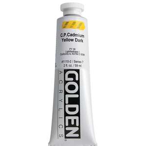 Golden Heavy Body Akrilik Boya 59 Ml Seri 7 C.P. Cadmium Yellow Dark - 3