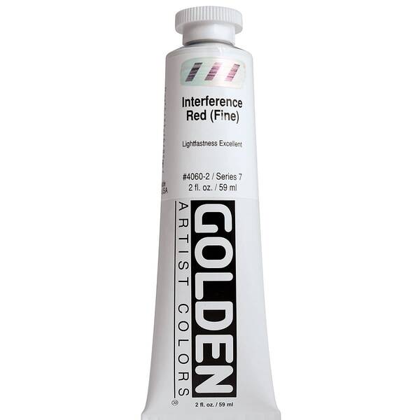 Golden Heavy Body Akrilik Boya 59 Ml Seri 7 Interference Red Fine - 3