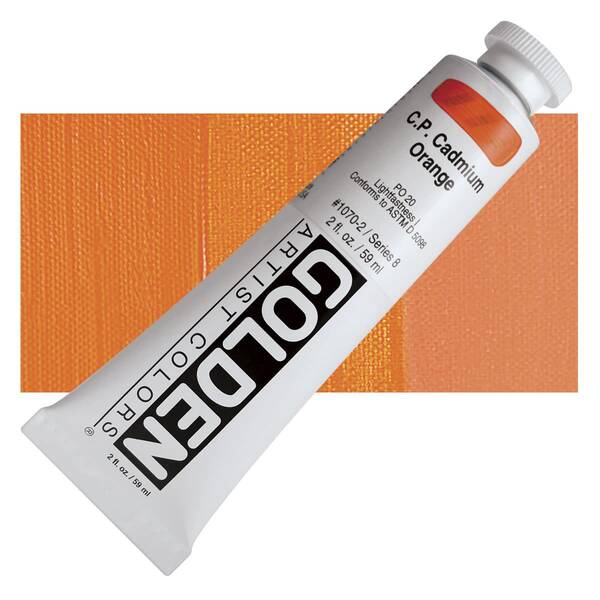 Golden Heavy Body Akrilik Boya 59 Ml Seri 8 C.P. Cadmium Orange - 1