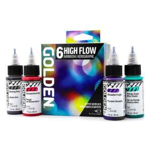 Golden High Flow Airbrush Set 6x30Ml Sıvı Akrilik Boya Seti - 2