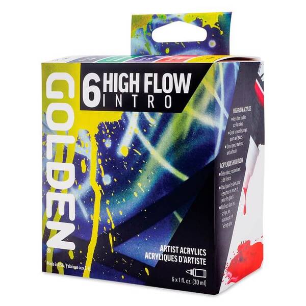 Golden High Flow Sıvı Akrilik Boya Intro Color Set 30ML 6'lı Kutu