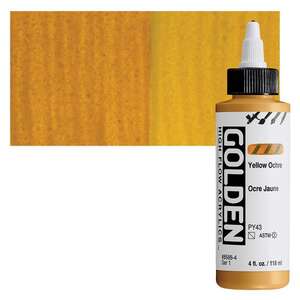 Golden High Flow Sıvı Akrilik Boya 118 Ml Seri 1 Yellow Ochre - 1