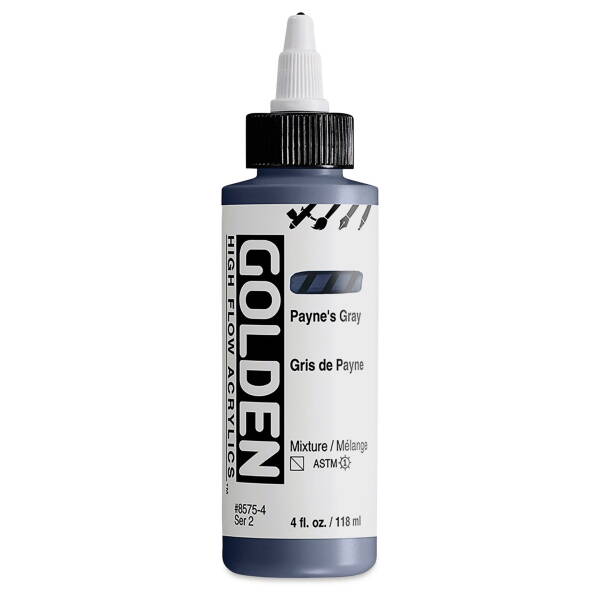 Golden High Flow Sıvı Akrilik Boya 118 Ml Seri 2 Payne's Gray - 3