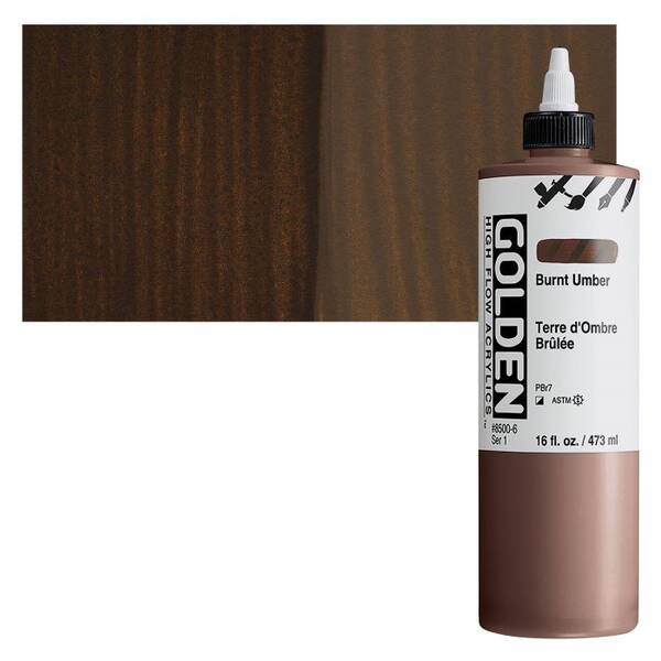 Golden High Flow Sıvı Akrilik Boya 473 Ml Seri 1 Burnt Umber - 1