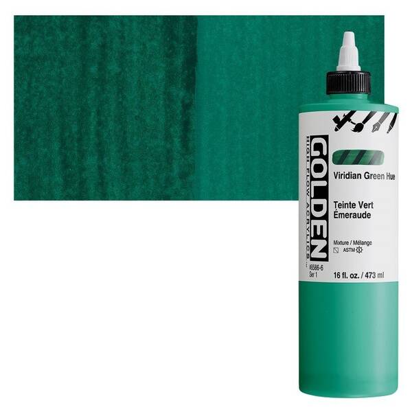 Golden High Flow Sıvı Akrilik Boya 473 Ml Seri 1 Viridian Green Hue - 1