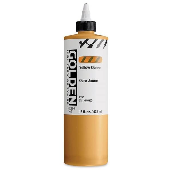 Golden High Flow Sıvı Akrilik Boya 473 Ml Seri 1 Yellow Ochre - 3