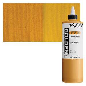 Golden High Flow Sıvı Akrilik Boya 473 Ml Seri 1 Yellow Ochre - 1