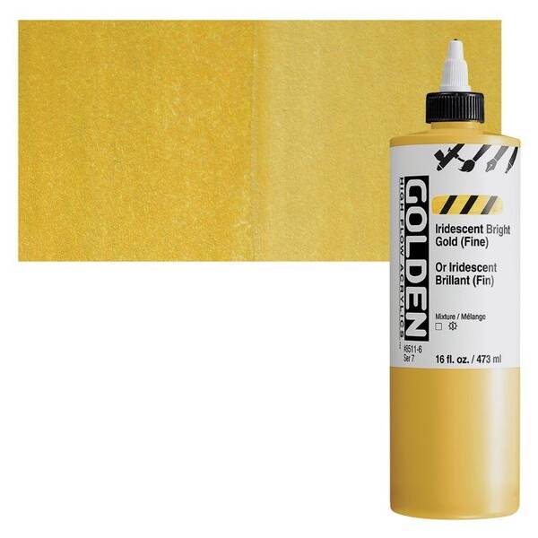 Golden High Flow Sıvı Akrilik Boya 473 Ml Seri 7 Iridescent Bright Gold (Fine) - 1