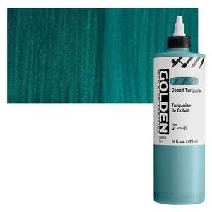 Golden High Flow Sıvı Akrilik Boya 473 Ml Seri 8 Cobalt Turquoise - 1