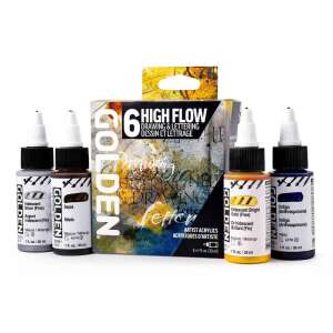 Golden High Flow Drawing & Lettering Set 6x30Ml Sıvı Akrilik Boya Seti - 2