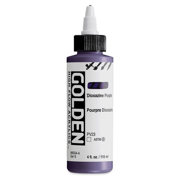 Golden High Flow Sıvı Akrilik Boya 118 Ml Seri 6 Dioxazine Purple - 3