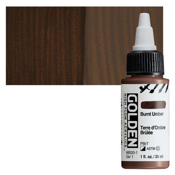 Golden High Flow Sıvı Akrilik Boya 30 Ml Seri 1 Burnt Umber - 1