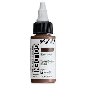 Golden High Flow Sıvı Akrilik Boya 30 Ml Seri 1 Burnt Umber - 3