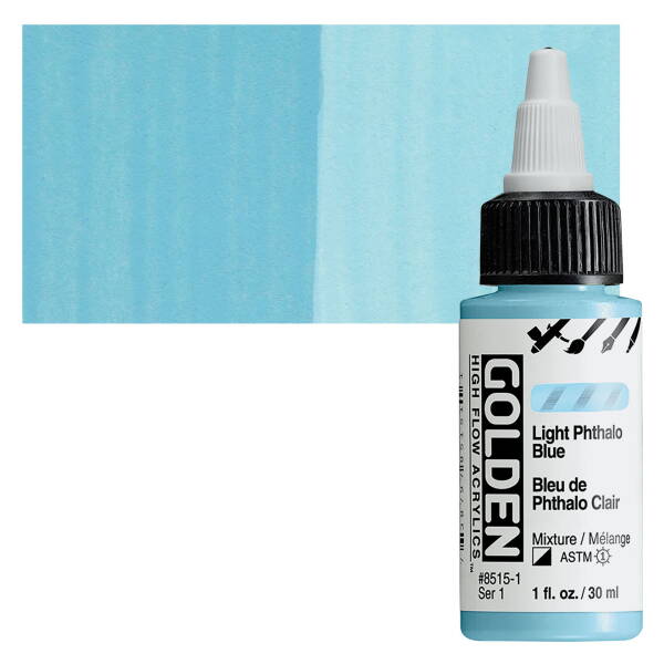 Golden High Flow Sıvı Akrilik Boya 30 Ml Seri 1 Light Phthalo Blue - 1