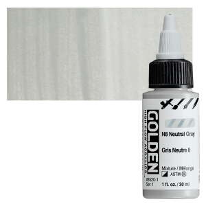 Golden High Flow Sıvı Akrilik Boya 30 Ml Seri 1 N8 Neutral Gray - 1