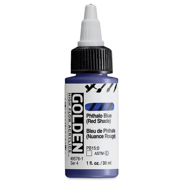 Golden High Flow Sıvı Akrilik Boya 30 Ml Seri 4 Phthalo Blue (Red Shade) - 3