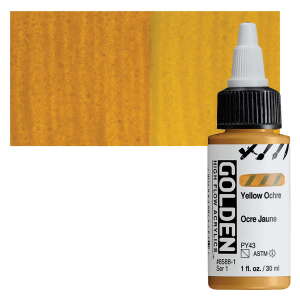 Golden High Flow Sıvı Akrilik Boya 30 Ml Seri 1 Yellow Ochre - Golden