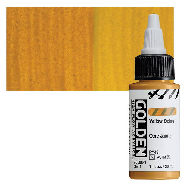Golden High Flow Sıvı Akrilik Boya 30 Ml Seri 1 Yellow Ochre - 1