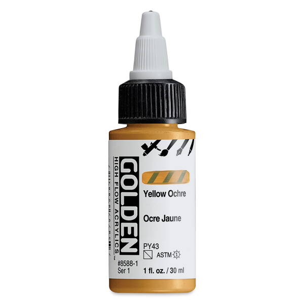 Golden High Flow Sıvı Akrilik Boya 30 Ml Seri 1 Yellow Ochre - 3