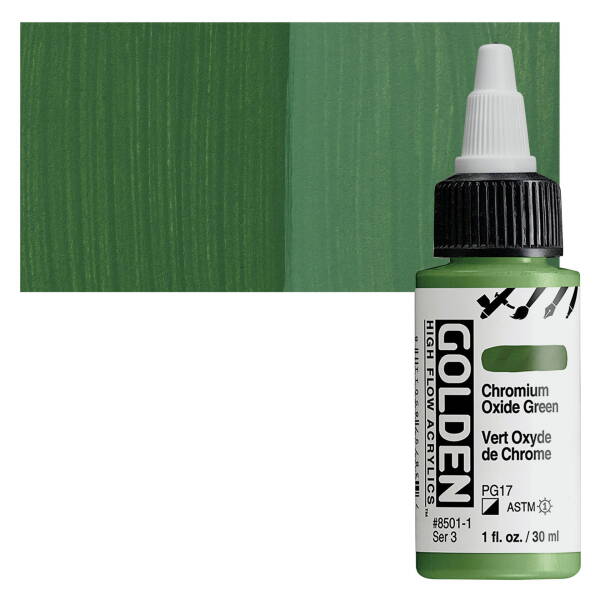 Golden High Flow Sıvı Akrilik Boya 30 Ml Seri 3 Chromium Oxide Green - 1