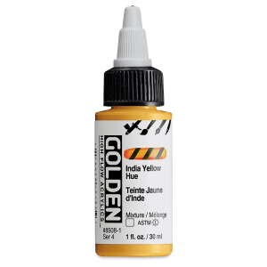 Golden High Flow Sıvı Akrilik Boya 30 Ml Seri 4 India Yellow Hue - 3