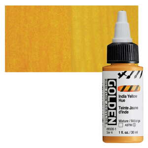 Golden High Flow Sıvı Akrilik Boya 30 Ml Seri 4 India Yellow Hue - Golden