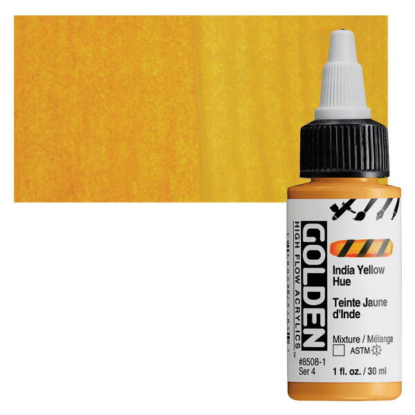 Golden High Flow Sıvı Akrilik Boya 30 Ml Seri 4 India Yellow Hue - 1